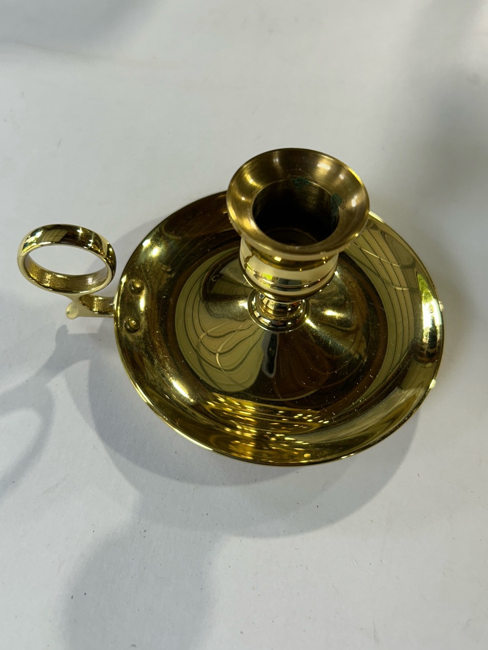 baldwin Polished Gold Chamberstick Candle Holder